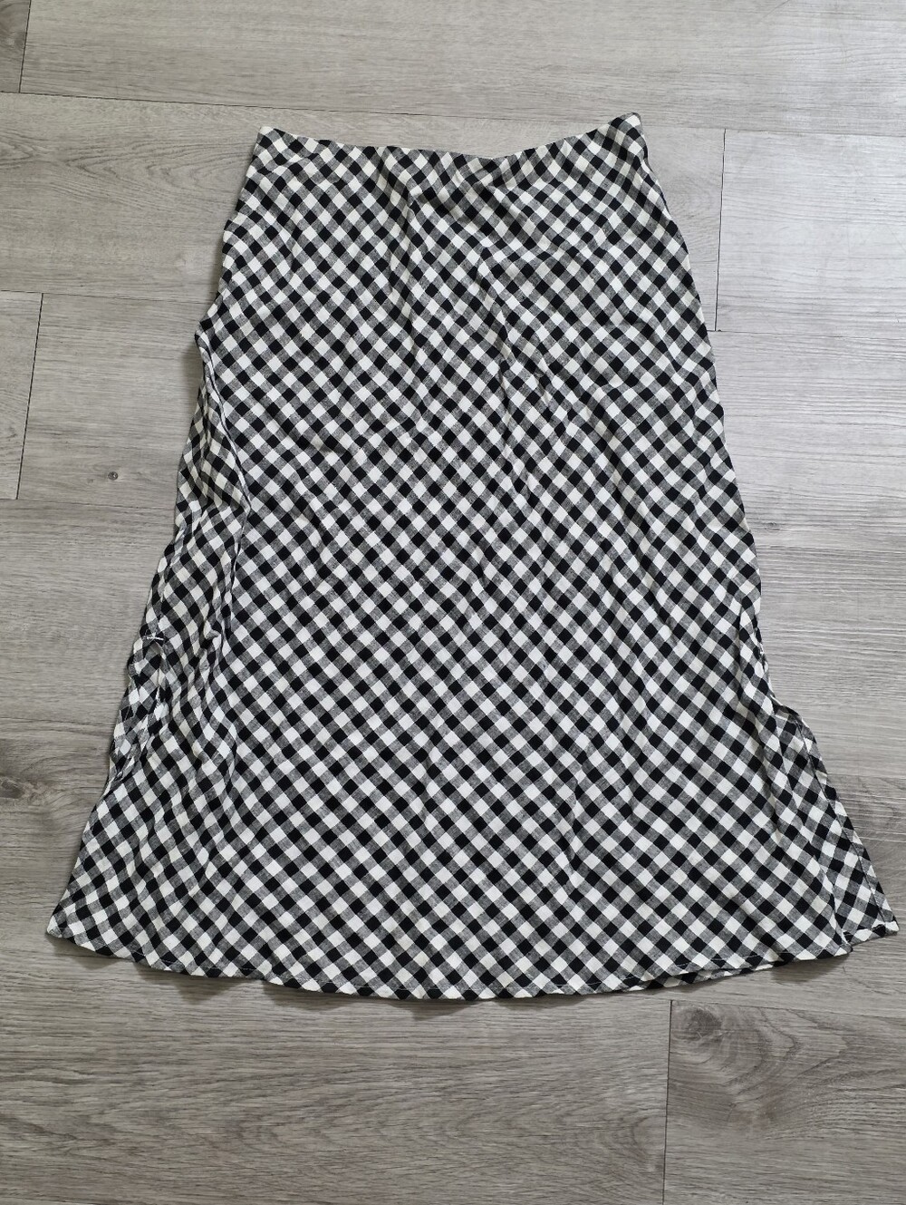 J.Crew Gingham Linen Skirt Sz:S/M